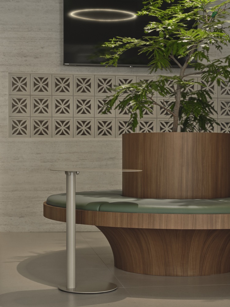 Sunmay TCM Clinic lounge seating with greenery